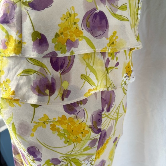 J.B.S. Purple and Yellow Midi Pencil Dress Resort Wear - Picture 11 of 16
